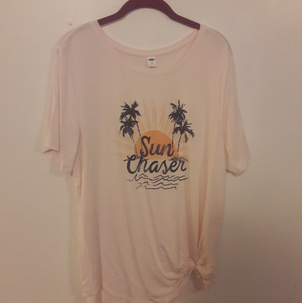 Light pink capped sleeved t shirt